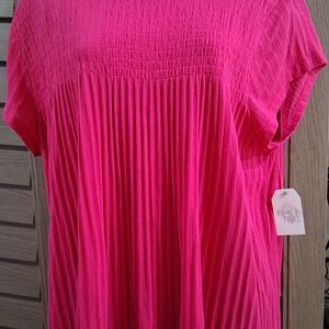 Time and Tru Women's Vibrant Pink Blouse